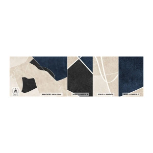 Mostră de Tapet Standard Eco - Compoziție abstractă - contrast de culori - Modern, Abstracția, Bucată - 100x30 cm