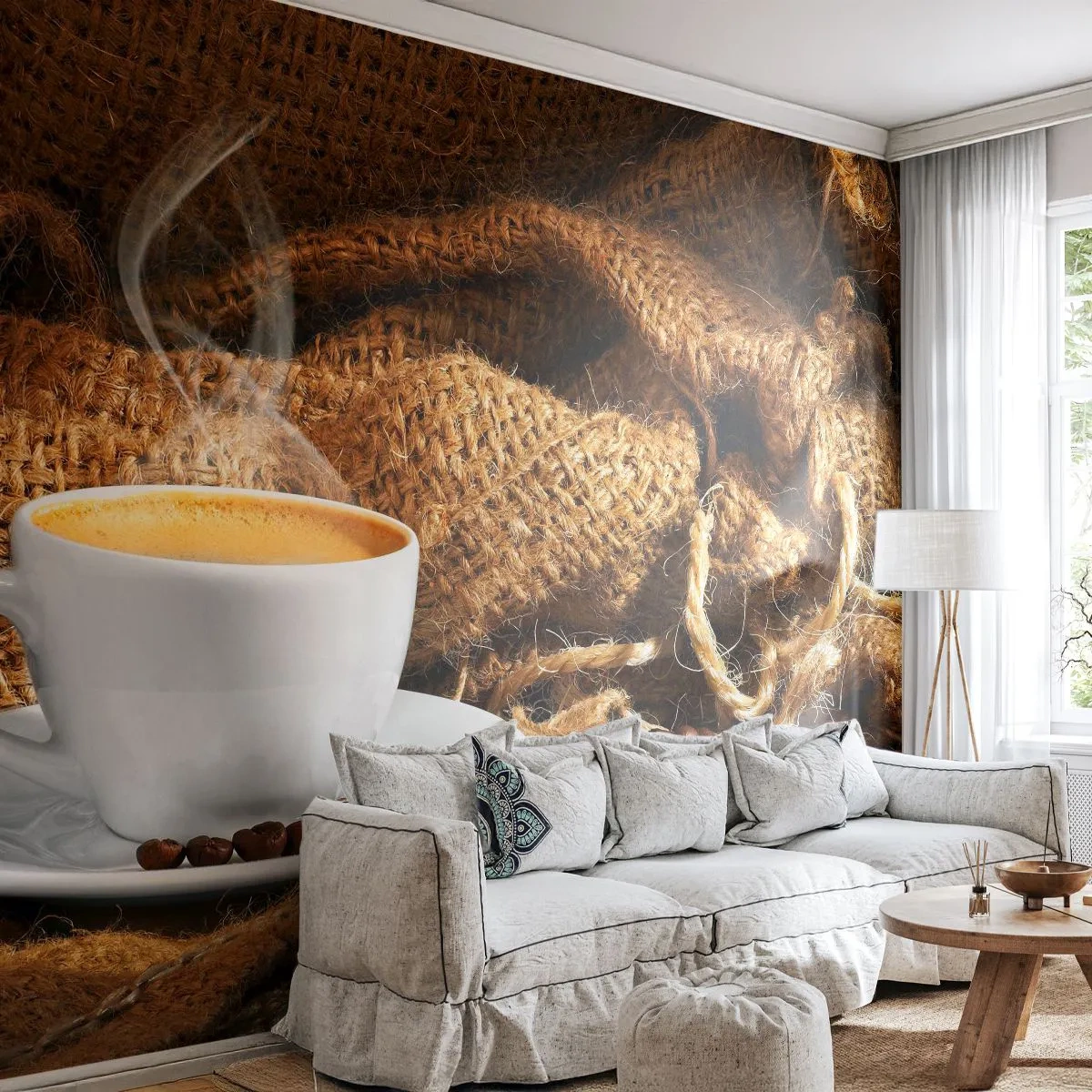 Tapet Premium Canvas - Mirosul de mokka și densitatea lichidului de miere - Gastronomie, Cafea, ceașcă de cafea - 100x70 cm