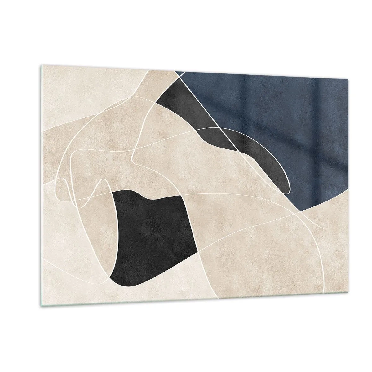 Tablou pe sticlă - Compoziție abstractă - contrast de culori - 120x80 cm