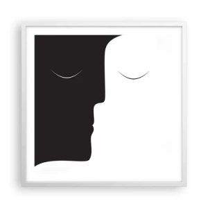 Poster în ramă albă - Unitatea contrariilor - 60x60 cm