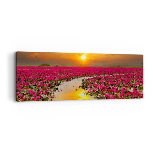 Tablou pe pânză - Viața secretă a lacului - 90x30 cm