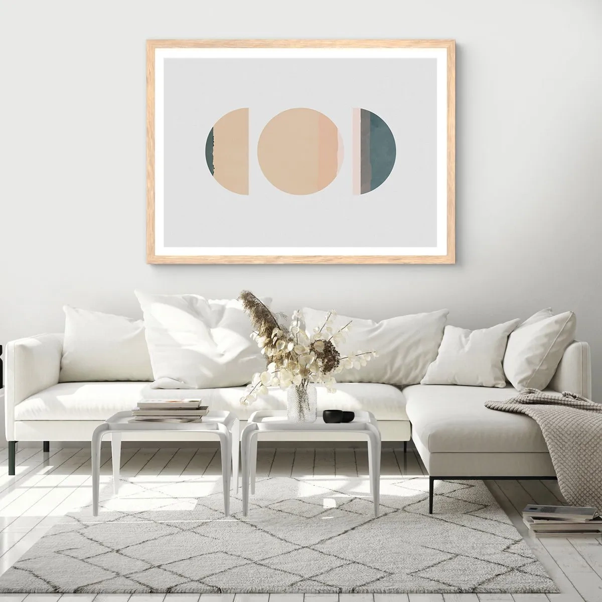 Poster în ramă de stejar deschis - Roată cu roată - 70x50 cm