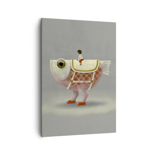 Tablou pe pânză - Călărețul Pescărel - 50x70 cm