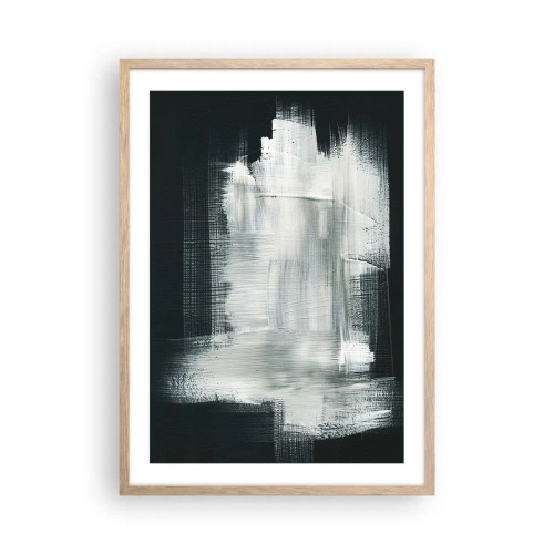 Poster în ramă de stejar deschis - Țesut vertical și orizontal - 50x70 cm
