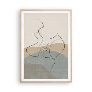 Poster în ramă de stejar deschis - Ca o atingere de pensulă - 70x100 cm