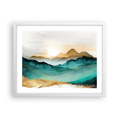 Poster în ramă albă - La limita abstracției - peisaj - 50x40 cm