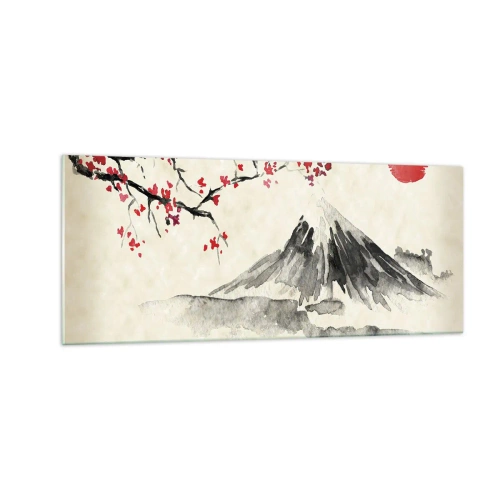 Tablou pe sticlă - Îndrăgostește-te de Japonia - 100x40 cm