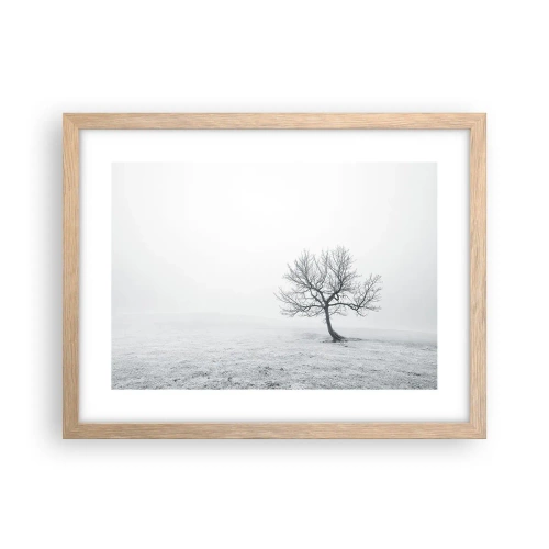 Poster în ramă de stejar deschis - Împotriva neantului - 40x30 cm
