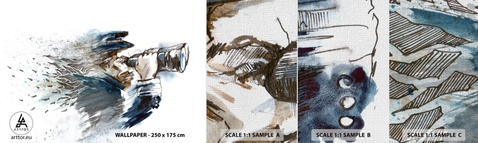 Mostră tapet Premium Canvas - Zece pe scara Beaufort! - Abstracția, Marinar, Căpitan - 100x30 cm