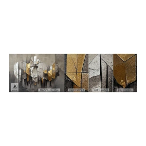 Mostră tapet Premium Sand - Compoziție de gheață și lumină - Abstracția, Bucată, Art Deco - 100x30 cm