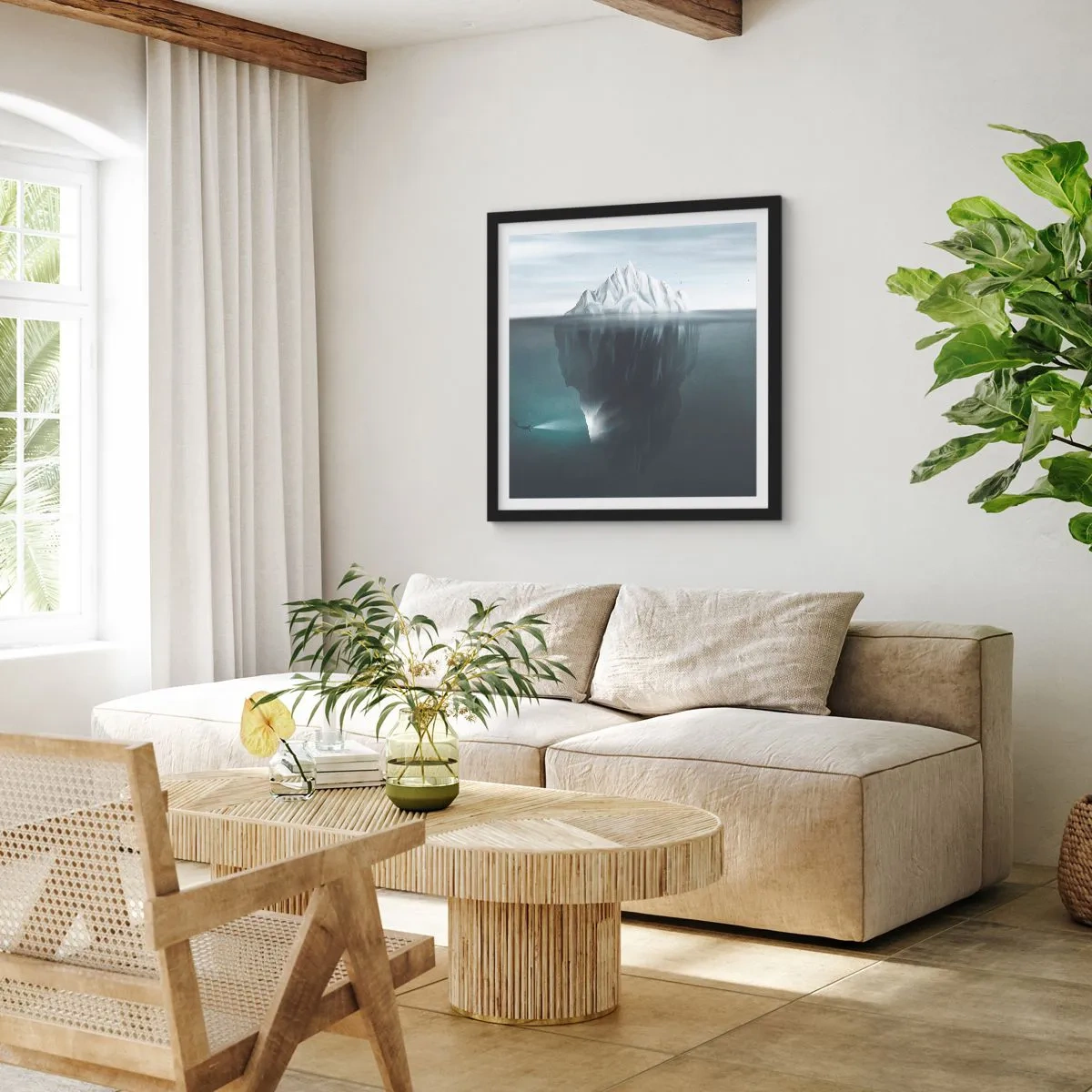 Poster în ramă neagră - Un mister subacvatic - 30x30 cm