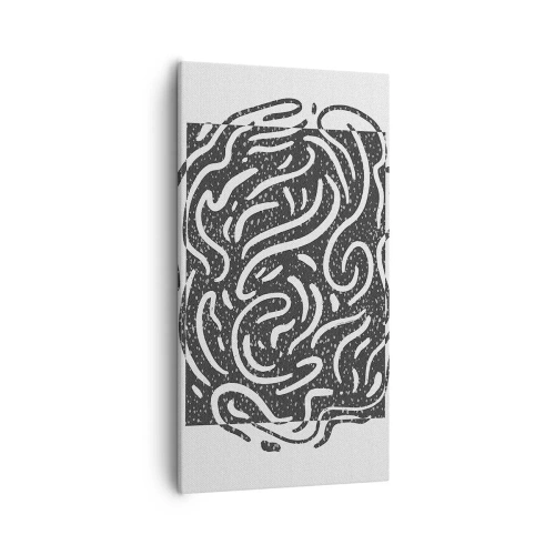 Tablou pe pânză - Abstracție: dansul bucuriei - 55x100 cm