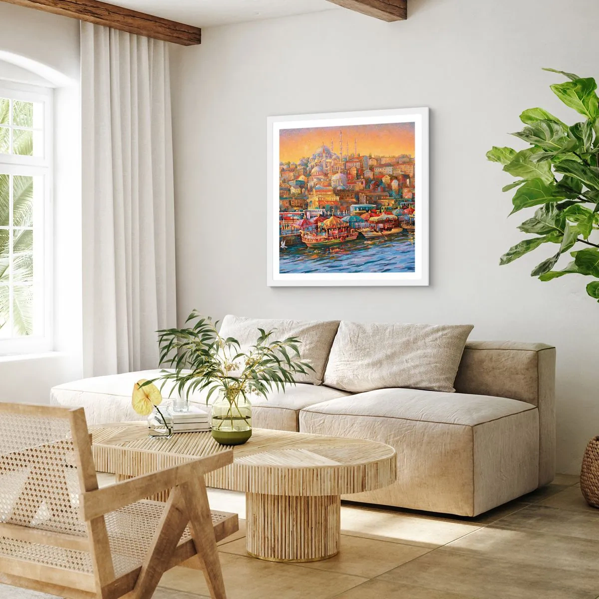 Poster în ramă albă - O poveste din Istanbul - 30x30 cm