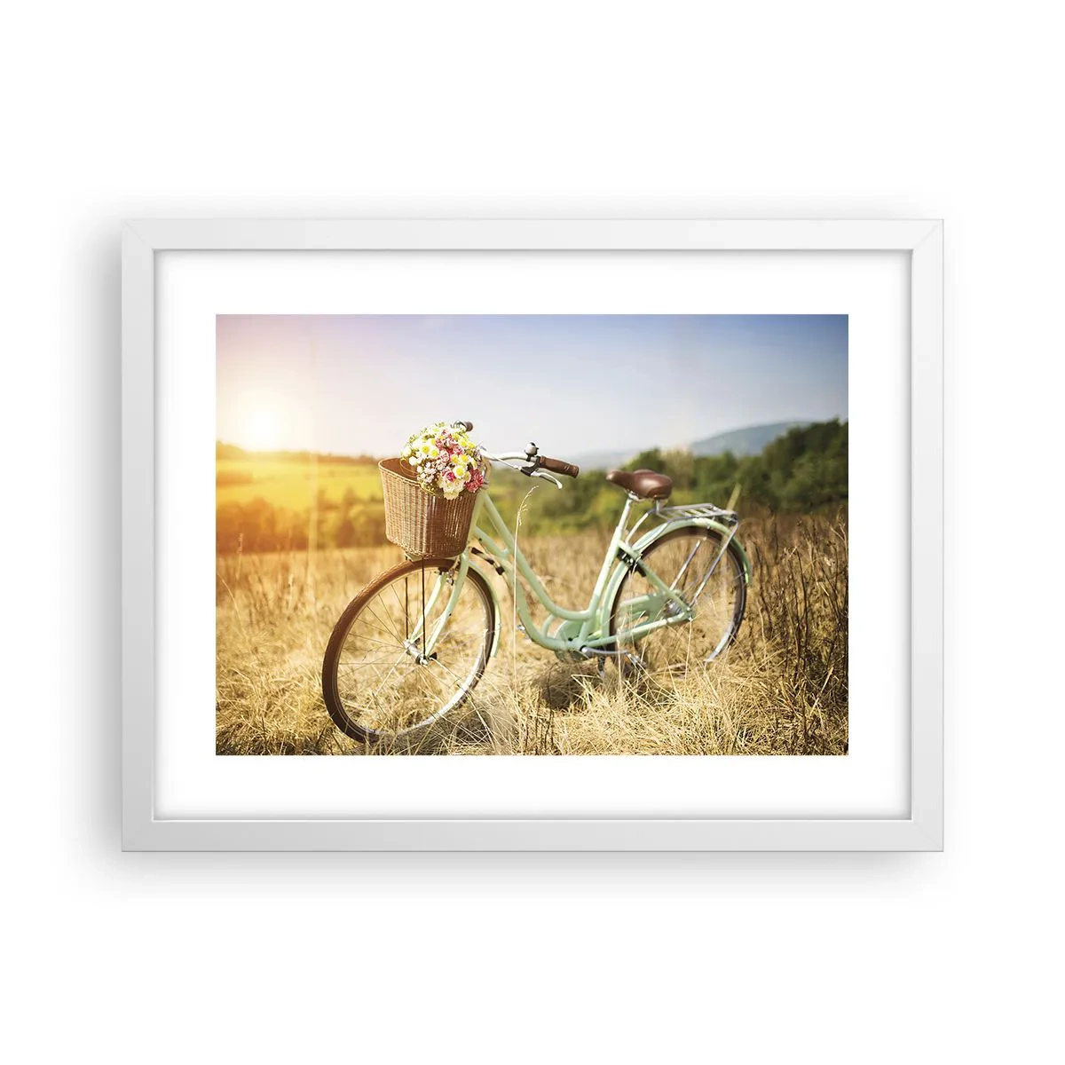 Poster în ramă albă - Mă odihnesc aici un pic - 40x30 cm