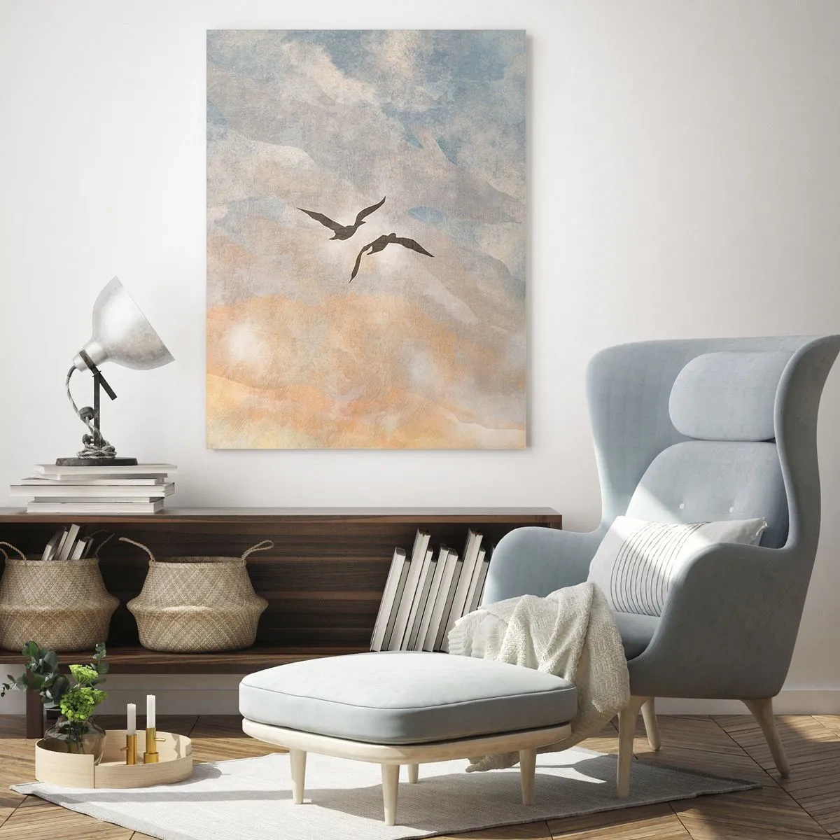 Tablou pe sticlă - Dansul cerului - 70x100 cm