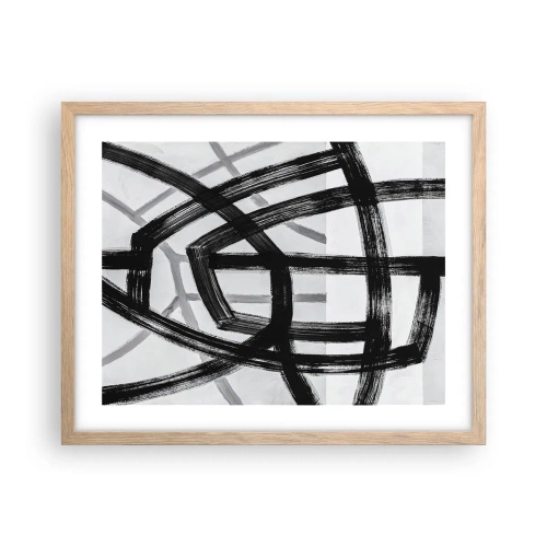Poster în ramă de stejar deschis - Construind adâncimea - 50x40 cm