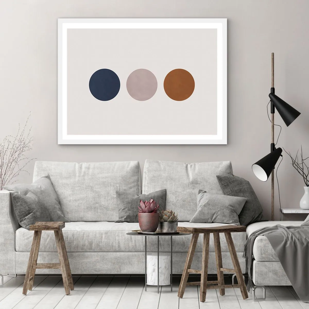 Poster în ramă albă - Simbol de excelență - 100x70 cm