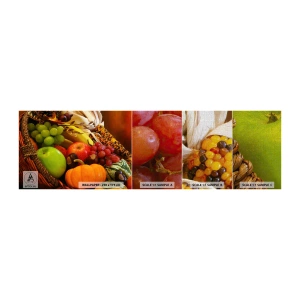 Mostră tapet Premium Canvas - Coșul de recoltă - Gastronomie, Fructe, Legume - 100x30 cm
