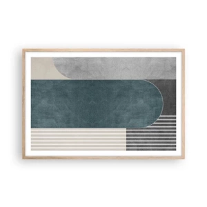 Poster în ramă de stejar deschis - Compoziție de nivel - 91x61 cm