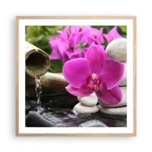 Poster în ramă de stejar deschis - Te odihnești deja - 60x60 cm