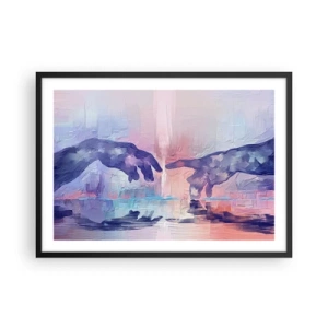 Poster în ramă neagră - Scânteia divină a vieții - 70x50 cm