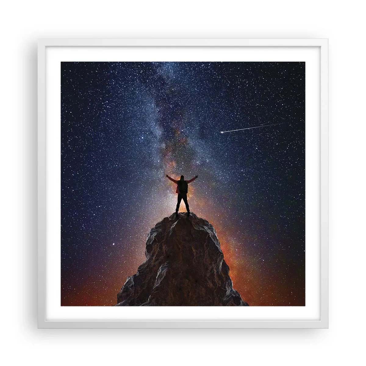 Poster în ramă albă - Puterea este cu mine! - 60x60 cm