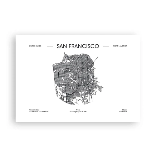 Poster - Anatomia San Francisco - 100x70 cm