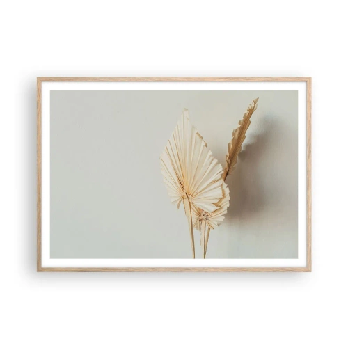 Poster în ramă de stejar deschis - Când este nevoie de ușurare - 100x70 cm