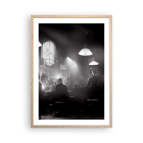 Poster în ramă de stejar deschis - În stil jazz - 50x70 cm