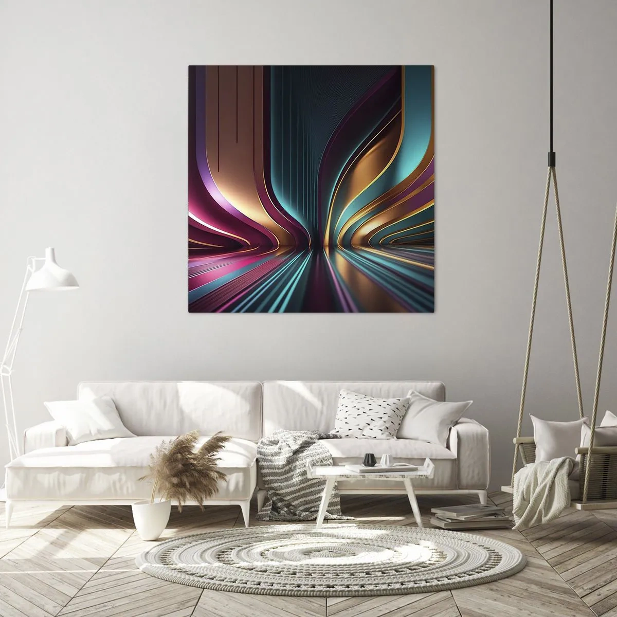 Tablou pe pânză - Arhitectură de lumină - 50x50 cm