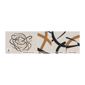 Mostră tapet autocolant Deluxe Sticker - Totul s-a încurcat - Boho, Abstracția, Linii - 100x30 cm