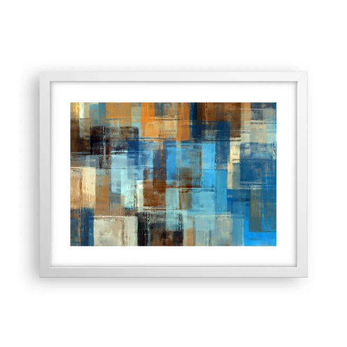 Poster în ramă albă - Prin valul albastru - 40x30 cm
