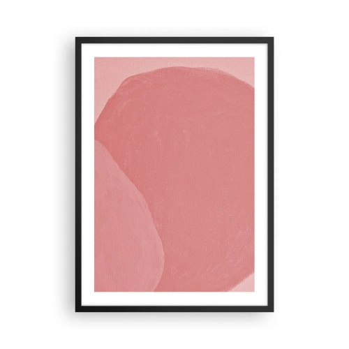 Poster în ramă neagră - Compoziție abstractă în nuanțe de roz - 50x70cm - Compoziție organică în roz - Decorațiune modernă pentru perete pentru living și dormitor ARTTOR