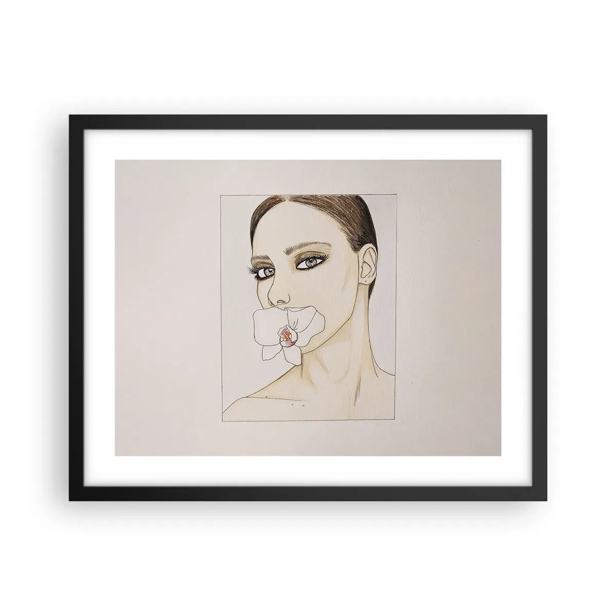 Poster în ramă neagră - Un simbol al eleganței și frumuseții - 50x40 cm