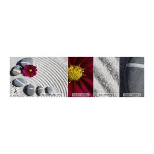 Mostră tapet Premium Sand - Energia și liniștea cercului magic al naturii - Flori, Nisip, Pietre - 100x30 cm