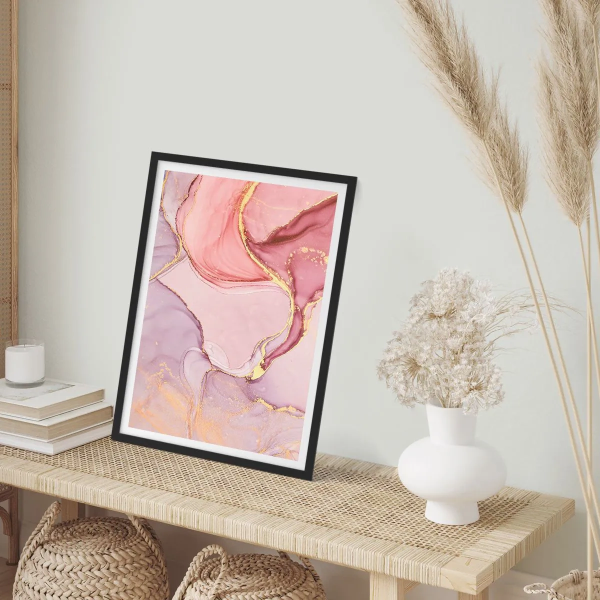 Poster în ramă neagră - O mângâiere de culoare - 61x91 cm