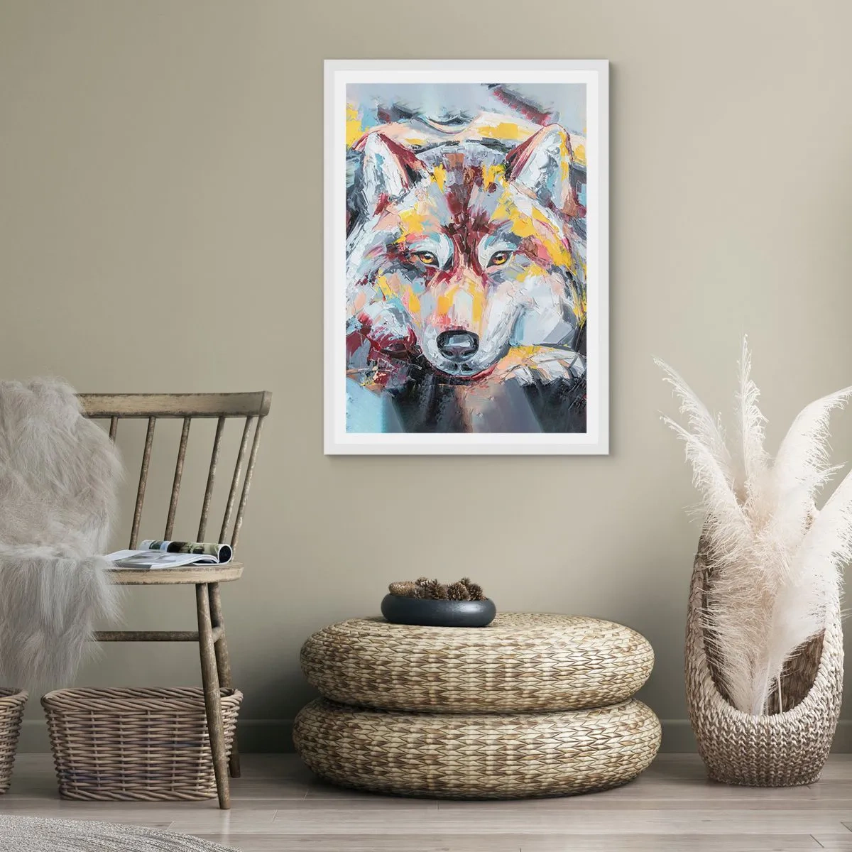 Poster în ramă albă - Pace pentru cel drag - 70x100 cm