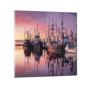 Tablou pe sticlă - Înainte de o zi plină - 60x60 cm