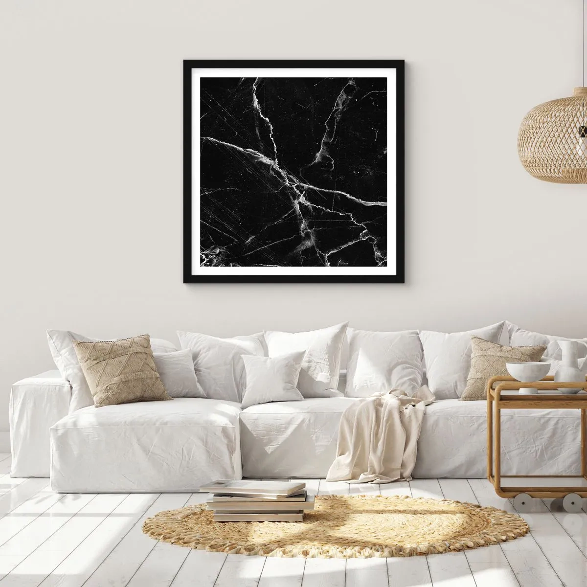 Poster în ramă neagră - Viața secretă a unei pietre - 30x30 cm