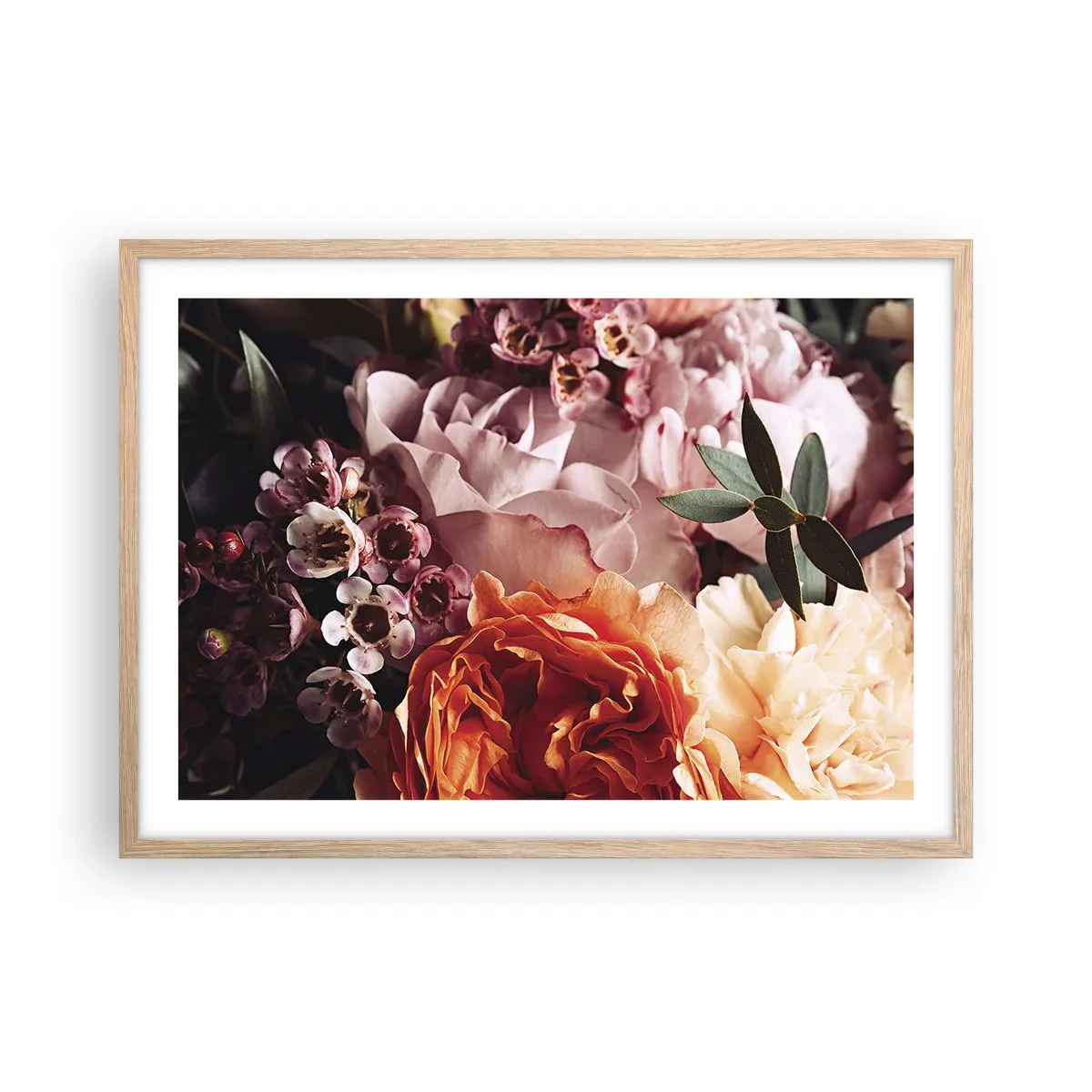 Poster în ramă de stejar deschis - Înghesuite în frumusețe - 70x50 cm