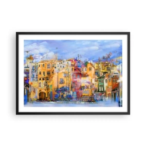 Poster în ramă neagră - Suntem împreună - 70x50 cm