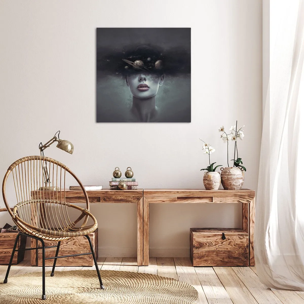 Tablou pe pânză - Și planetele o iau razna... - 50x50 cm