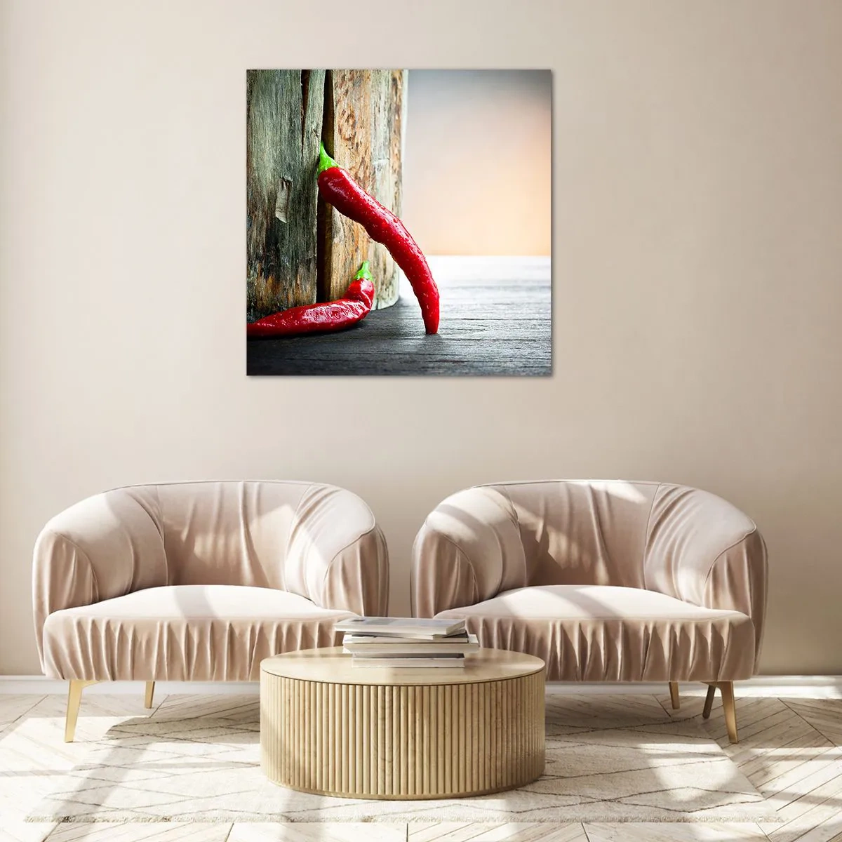 Tablou pe sticlă - Red hot chili peppers - 50x50 cm