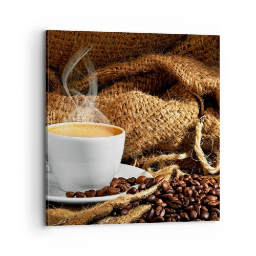 Tablou pe pânză - Mirosul de mokka și densitatea lichidului de miere - 70x70 cm