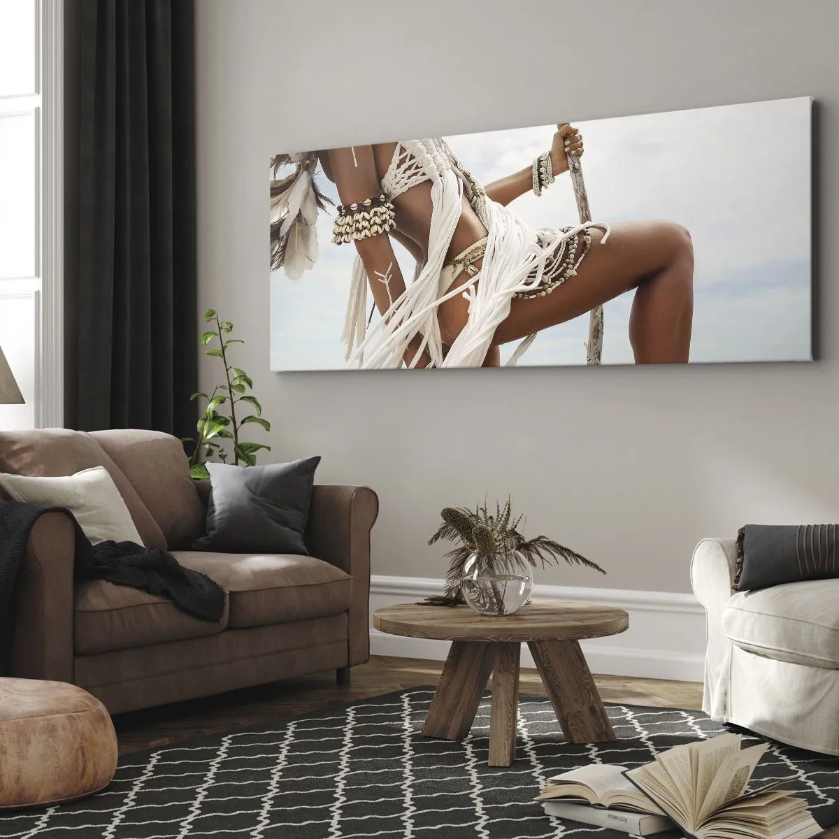 Tablou pe pânză - Preoteasa Soarelui - 100x40 cm