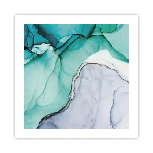 Poster - Studiu în turcoaz - 50x50 cm