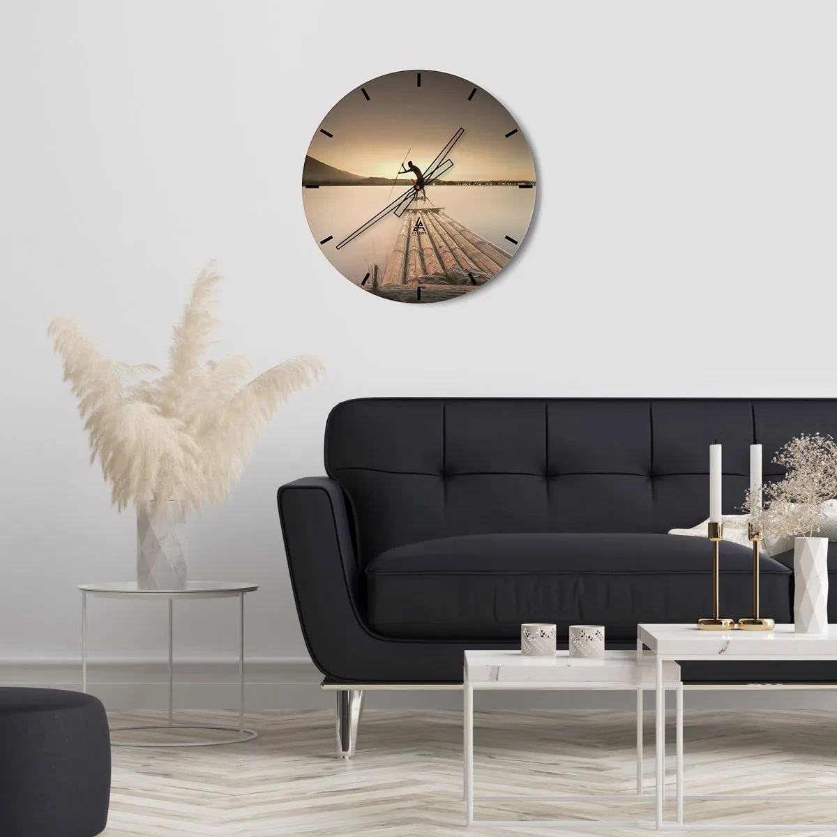 Ceas de perete - Ceas pe sticlă - Înainte de odihnă - 40x40 cm