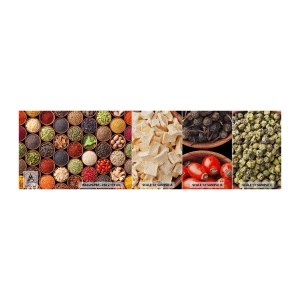 Mostră tapet Premium Sand - Toate gusturile lumii - Gastronomie, Condimente, Ierburi uscate - 100x30 cm