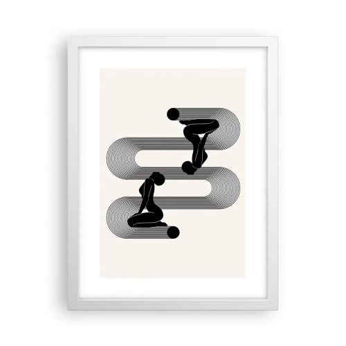 Poster în ramă albă - Simetrie senzuală - 30x40 cm