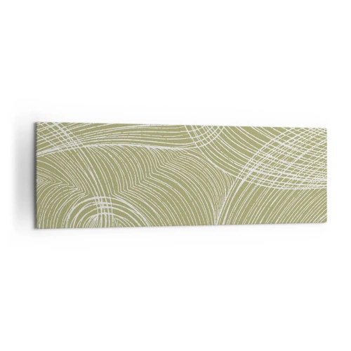 Tablou pe pânză - Abstracție complicată în alb - 160x50 cm